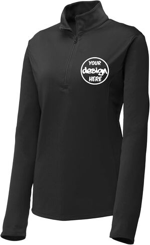 INK STITCH Women Lst357 Custom Embroidery Personalized Add Your Logo Texts PosiCharge Competitor Quarter Zip in Saudi Arabia