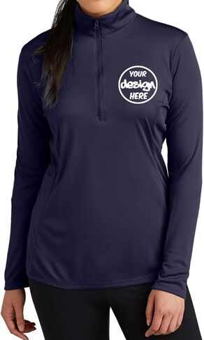 INK STITCH Women Lst357 Custom Embroidery Personalized Add Your Logo Texts PosiCharge Competitor Quarter Zip in Saudi Arabia