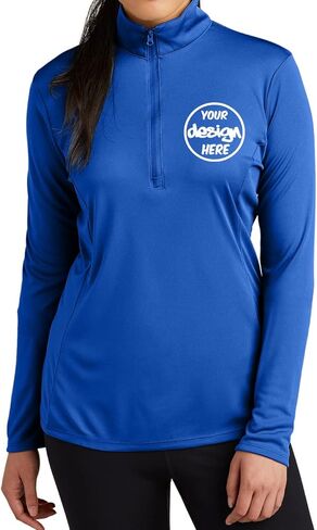INK STITCH Women Lst357 Custom Embroidery Personalized Add Your Logo Texts PosiCharge Competitor Quarter Zip in Saudi Arabia