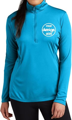 INK STITCH Women Lst357 Custom Embroidery Personalized Add Your Logo Texts PosiCharge Competitor Quarter Zip in Saudi Arabia