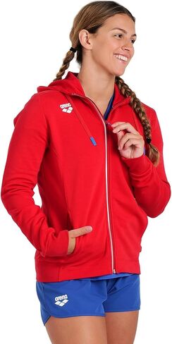 ARENA Women's Team Hooded Panel Zippered Jacket Side Pockets Front Closure Casual Workout Top in Saudi Arabia
