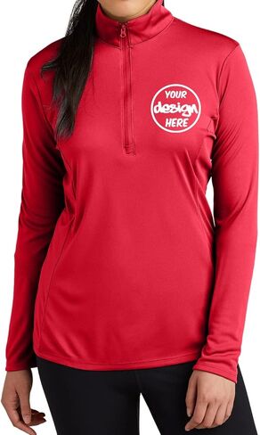 INK STITCH Women Lst357 Custom Embroidery Personalized Add Your Logo Texts PosiCharge Competitor Quarter Zip in Saudi Arabia