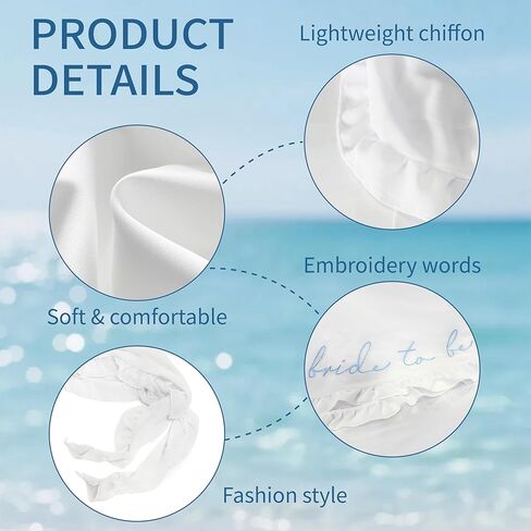 LADY&HOME Bridal Beach Skirt,Bride to Be Embroidered Sarong,Bride Bathing Suit Bachelorette Party Coverups Swimsuit in Saudi Arabia