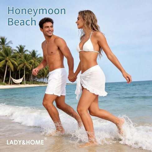 LADY&HOME Bridal Beach Skirt,Bride to Be Embroidered Sarong,Bride Bathing Suit Bachelorette Party Coverups Swimsuit in Saudi Arabia