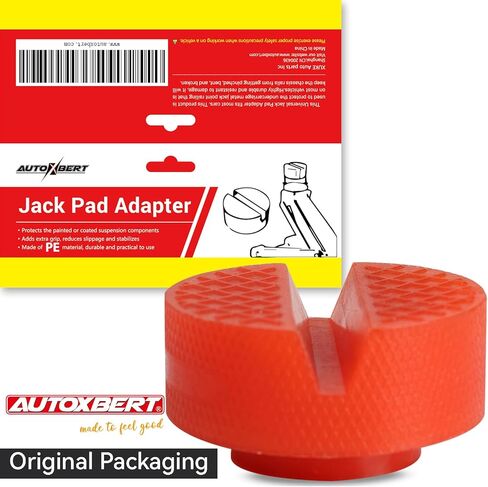 Polyethylene Jack Pad for Trolley Floor Jack Disk Pad Adapter Pinch Weld Jack Adapter Anti-Slip Rail Frame Support Block Jack Stands Pads,2Pcs,Red in Saudi Arabia
