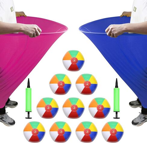 مجموعات ألعاب Granny Pants Yard كبيرة الحجم من Granny Pants للعب في الهواء الطلق قطعتين من سراويل ألعاب الحفلات الفظيعة مع 10 كرات نطاطة للبالغين والأطفال في ساحة لم شمل الأسرة في الفناء الخلفي وحفلات اليوم الميداني in Kuwait