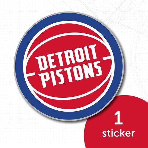 ملصق Desert Cactus Detroit Pistons NBA مرخص رسميًا من الفينيل ملصق زجاجة مياه للكمبيوتر المحمول ودفتر قصاصات السيارة (فرد 1) in Saudi Arabia
