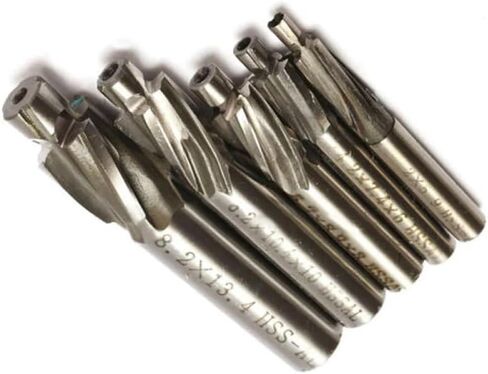 5pcs Milling Cutter 4 Flutes Countersink End Mill HSS-AL M3-M8 Slot Drill Bits Tool for Aluminum Steel Cast Iron in Saudi Arabia