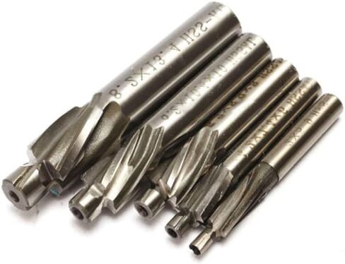 5pcs Milling Cutter 4 Flutes Countersink End Mill HSS-AL M3-M8 Slot Drill Bits Tool for Aluminum Steel Cast Iron in Saudi Arabia