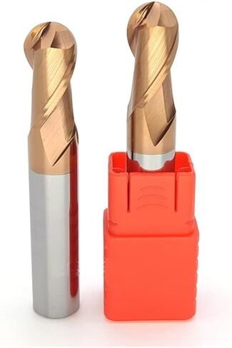 1Pieces Nano Micro Grain Coating Carbide 2 Short Flute Ball Nose End Mills HRC55 Tungsten Mill for 3D Engraving Stainless Steel Iron Copper Milling Cutter in Saudi Arabia