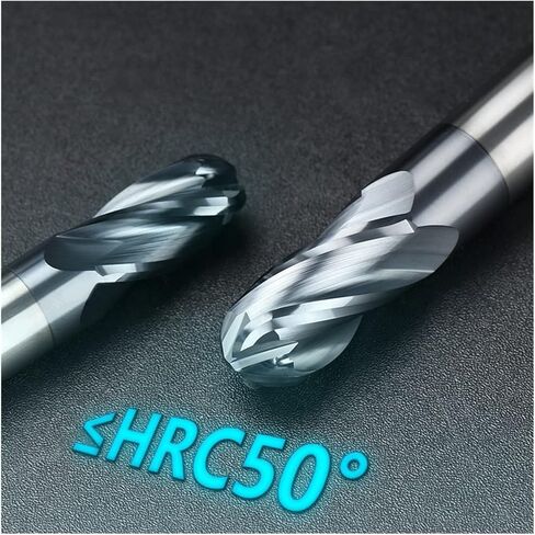 1pcs Solid Carbide 4 Flute Ball Nose End Mill R1.0-R8.0 CNC Milling Tool Spiral Router Bit Cutter for Metal Copper Steel in Saudi Arabia