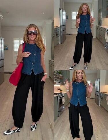 Xiaoxuemeng Womens Wide Leg Sweatpants Elastic Waist Baggy Harem Pants Drawstring Palazzo Sweatpants in Saudi Arabia