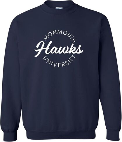 CreateMyTee | Monmouth University Circular 1 Color Crewneck Sweatshirt | in Saudi Arabia