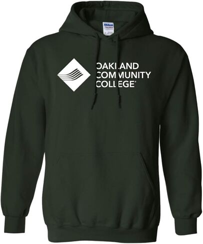 CreateMyTee Oakland Community College Logo Stacked Unisex Hooded Sweatshirt - OCC Raiders Apparel in Saudi Arabia