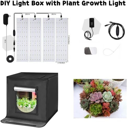 DIY Photo Studio for Screen Printing, Cyanotype, Plant Growth, UV Curing, Shoe Icing Box Make Yellow/Oxidized Soles White, 3D Printer Curing Enclosure, 3-Minute Assembly (No Light Source) in Saudi Arabia