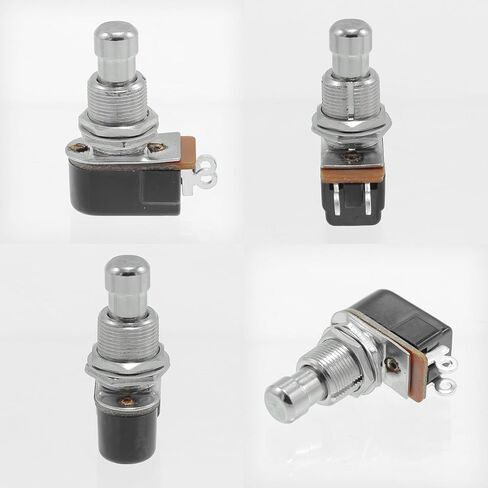 2 حزمة من مفتاح القدم اللحظي، إيقاف (تشغيل) SPST 2Pin 12 مم/0.47 بوصة مفتوح عادة ناعم الملمس وشديد التحمل، زر ضغط على زر القدم لدواسة تأثير الجيتار in Kuwait