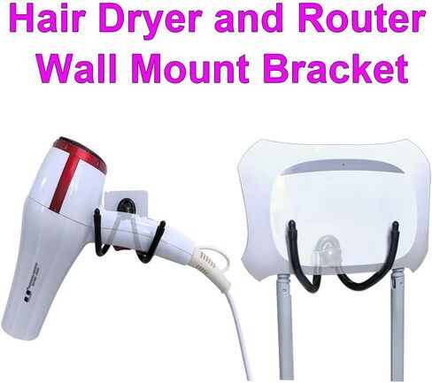 خطافات جدارية لاصقة قابلة للتشكيل، حامل تثبيت على الحائط لصندوق التلفزيون المتدفق، حامل وحدة التحكم في الألعاب وشماعة سماعة الرأس، 2 أبيض 2 أسود in Kuwait