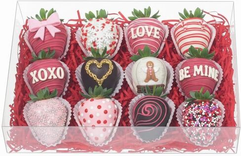 RomanticBaking 20Pcs 10x7x2Inch Clear Easter Cookies Boxes Chocolate Covered Strawberries Boxes Truffle Boxes Bakery Boxes Cakesickle Macaron Treat Boxes for Christmas Valentine's Mother's Day in Saudi Arabia