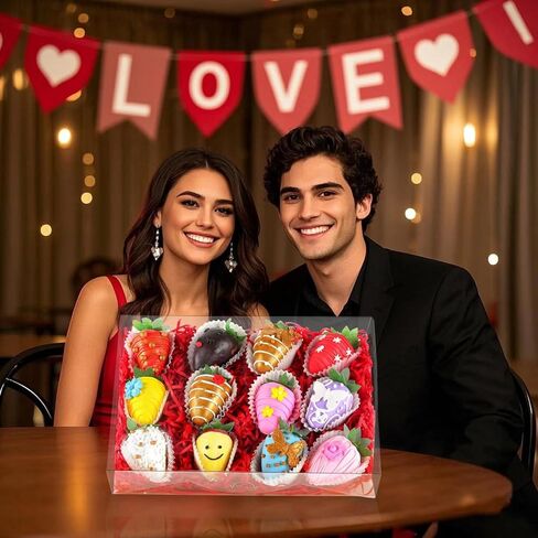 RomanticBaking 20Pcs 10x7x2Inch Clear Easter Cookies Boxes Chocolate Covered Strawberries Boxes Truffle Boxes Bakery Boxes Cakesickle Macaron Treat Boxes for Christmas Valentine's Mother's Day in Saudi Arabia