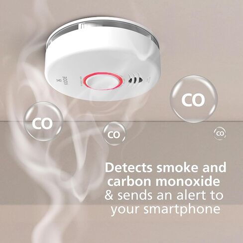 Kidde Smart Smoke & Carbon Monoxide Detector, WiFi, Alexa Compatible Device, Hardwired w/Battery Backup, Voice & App Alerts in Saudi Arabia