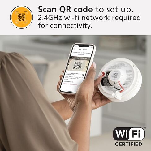 Kidde Smart Smoke & Carbon Monoxide Detector, WiFi, Alexa Compatible Device, Hardwired w/Battery Backup, Voice & App Alerts in Saudi Arabia