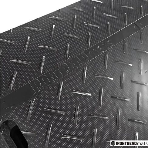 سجادة حماية أرضية بسمك 3 × 8 بوصة - ½ بوصة - نمط مداس ماسي HDPE قابل لإعادة التدوير - غير قابل للانزلاق وقابل لإعادة الاستخدام ومقاوم للماء - حصائر الممرات والبناء للمعدات والمناظر الطبيعية - عبوة من 5 قطع in Saudi Arabia