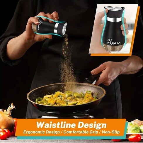 Salt And Pepper Shakers Set, 4 0z Glass Bottom Salt And Pepper Jars With Stainless Steel Lid For Kitchen Cooking Table, RV, Camp, BBQ Refillable Design,Spice Shakers, kitchen Utensils in Saudi Arabia