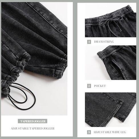 Mens Christian Wide Leg Sweatpants Graphic Straight Baggy Drawstring Acid Wash Joggers Workout Pants with Pockets in Saudi Arabia