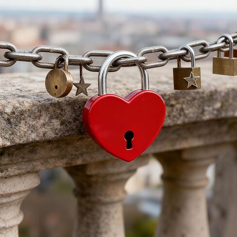 4Pcs Multicolor Mini Heart Locks,Heart Shaped Lock Love Locks Cute Diary Lock and Key Set for Luggage, Jewelry Box, Suitcase, Backpack in Saudi Arabia
