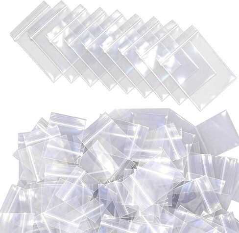 150 PCS Small Plastic Bags 2" x 2.76", 2.4 Mil Clear Resealable Zipper Bags, Mini Zip Lock Baggies for Jewelry, Beads, Screws, Crafts, Snacks & Small Parts Organization (2"×2.76") in Saudi Arabia