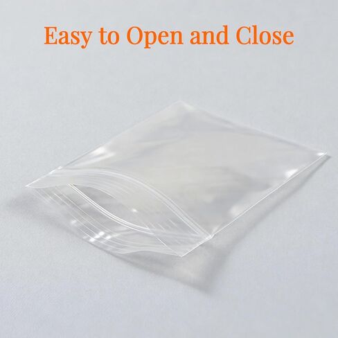 150 PCS Small Plastic Bags 2" x 2.76", 2.4 Mil Clear Resealable Zipper Bags, Mini Zip Lock Baggies for Jewelry, Beads, Screws, Crafts, Snacks & Small Parts Organization (2"×2.76") in Saudi Arabia