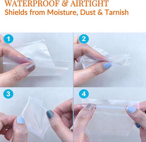 150 PCS Small Plastic Bags 2" x 2.76", 2.4 Mil Clear Resealable Zipper Bags, Mini Zip Lock Baggies for Jewelry, Beads, Screws, Crafts, Snacks & Small Parts Organization (2"×2.76") in Saudi Arabia