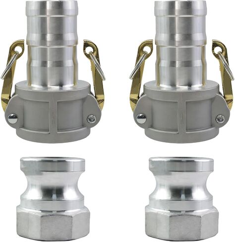 مجموعة abliubale 2 مجموعة تركيبات Camlock من النوع C&A مقاس 2 بوصة من الألومنيوم ومجموعة تركيب خرطوم الأخدود تتضمن 2 بوصة خرطوم عرقوب من النوع C خرطوم الأخدود محول قطع الاتصال السريع، 2 بوصة عرقوب نوع قفل كام in Kuwait