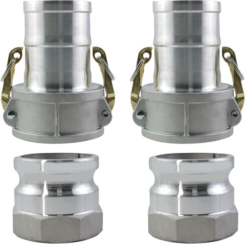 مجموعة abliubale 2 مجموعة تركيبات Camlock من النوع C&A مقاس 2 بوصة من الألومنيوم ومجموعة تركيب خرطوم الأخدود تتضمن 2 بوصة خرطوم عرقوب من النوع C خرطوم الأخدود محول قطع الاتصال السريع، 2 بوصة عرقوب نوع قفل كام in Kuwait