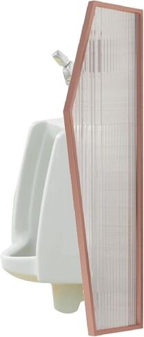 Gold Wall-Mounted Urinal for Men's Restrooms - Commercial Bathroom Privacy Partition Divider (35x90cm/13.7x35.4in) - Elegant Solution for Restroom Upgrades in Saudi Arabia