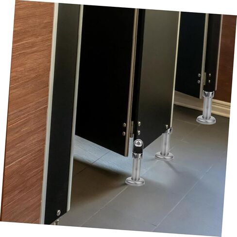 2 Pcs Bathroom Partition Hardware Support Kickstand for Restroom Partition Toilet Partition Accessories Toilet Partition Hardware Cut off Tripod Stainless Steel in Saudi Arabia