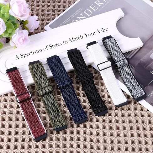 6 قطع من القماش المتوافق مع سوار ساعة الجولف Garmin Approach S44 S50 S12 S40 S42، حزام بديل ناعم مسامي سريع الفك مع إغلاق آمن in Kuwait
