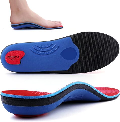Walkomfy Heavy Duty Support Pain Relief Orthotics - 210+ lbs Plantar Fasciitis High Arch Support Insoles for Men Women, Flat Feet Orthotic Insert, Work Boot Shoe Insole, Absorb Shock with Every Step in Saudi Arabia