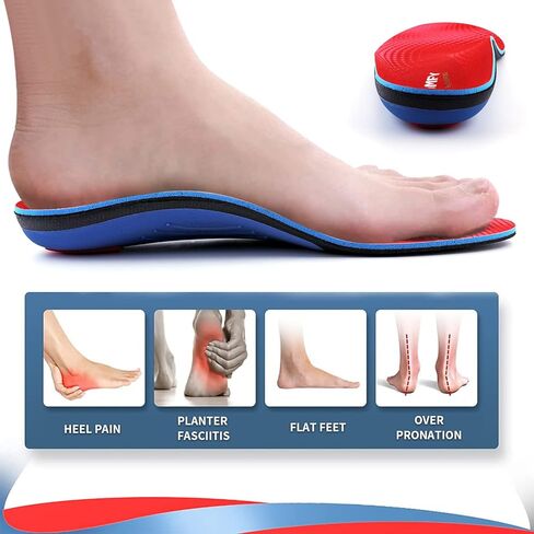 Walkomfy Heavy Duty Support Pain Relief Orthotics - 210+ lbs Plantar Fasciitis High Arch Support Insoles for Men Women, Flat Feet Orthotic Insert, Work Boot Shoe Insole, Absorb Shock with Every Step in Saudi Arabia