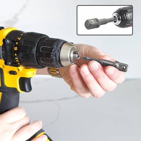 SmallCat 2 PCS 1/2 inch Impact Socket Adapter, Extension Adapter Bits for Impact Driver, Impact Driver Power Bits Set for 1/4-Inch Hex Shank Power Drill for Workplace, Automotive DIY in Saudi Arabia