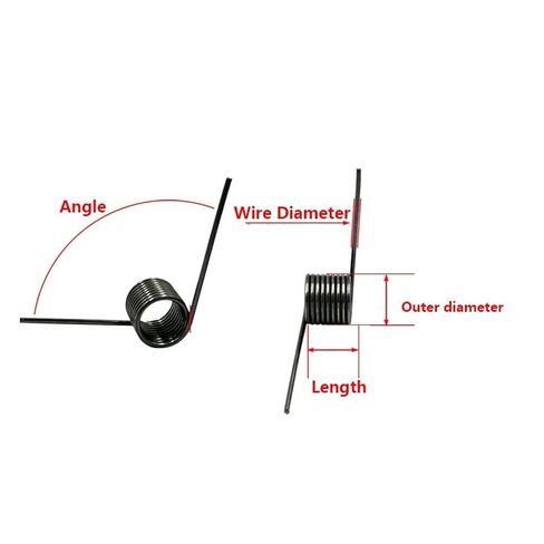 V-Shaped Helical Torsion 2PCS Wire Diameter 2.5mm 65Mn Steel Small Helical V-Shaped Torsion Spring Clamp(7.5mm(3 laps),18MM_2.5MM(120 Degrees)) in Saudi Arabia