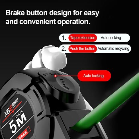 Digital Tape Measure - 16Ft Measuring Tape Ruler Metric & Inches Retractable Measurement Tape Tool with self-Locking Device-Measuring Tool in Saudi Arabia