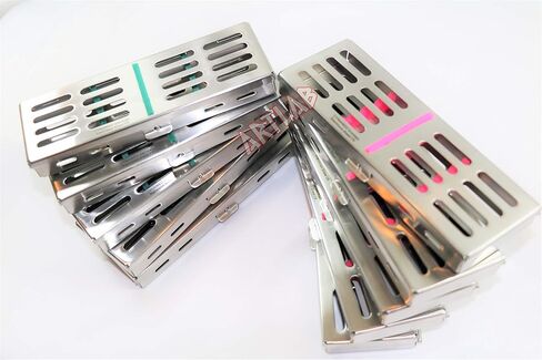 5 Slot Sterilization Cassette Tray Rack 10PCS Dental Veterinary CYNAMED in Saudi Arabia