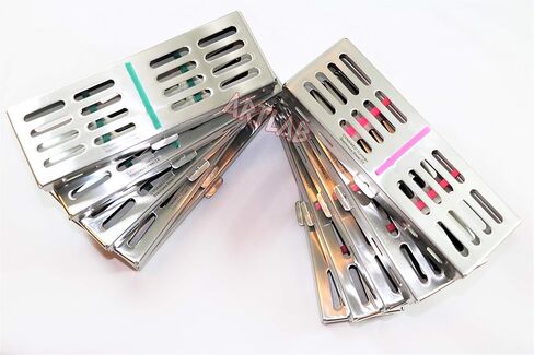 5 Slot Sterilization Cassette Tray Rack 10PCS Dental Veterinary CYNAMED in Saudi Arabia