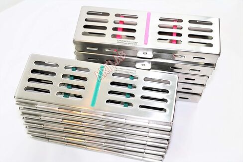 5 Slot Sterilization Cassette Tray Rack 10PCS Dental Veterinary CYNAMED in Saudi Arabia