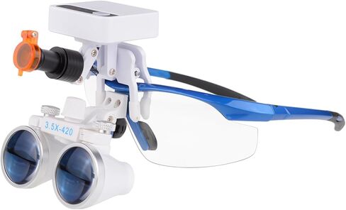 Cordless 5W LED Headlight LED Light Clip on Lamp Spot Headlamp 4 Levels Brightness Adjustable 2 Batteries for Magnifer Loupes Glasses in Saudi Arabia