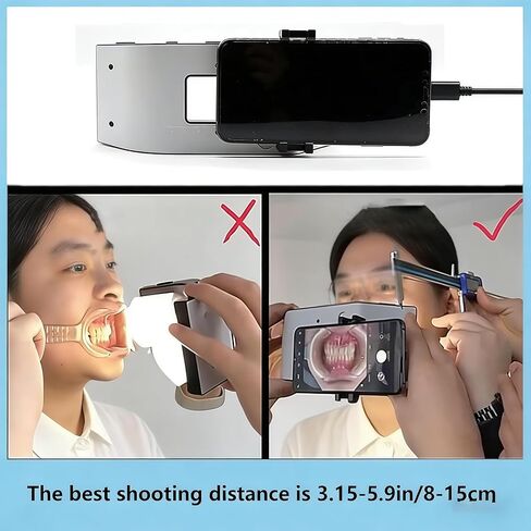 طقم إضاءة LED للتصوير الفوتوغرافي للأسنان مع مخرج 32000 لوكس - 20 خرزة إضاءة محيطية ثلاثية الأبعاد للقطات داخل الفم وإجراءات التجميل والتصوير الكلي in Kuwait