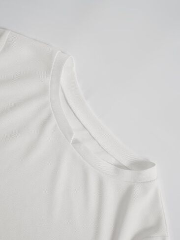 Women's Casual Crew Neck Sweatshirt Loose Soft Long Sleeve Asymmetric Hem Tops in Saudi Arabia