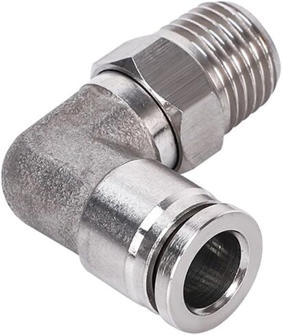 304 Stainless Steel Quick Insert Pipe Joint Pneumatic PL8-02 Right Angle Bend 1Pcs(Stainlesssteelpl12-03) in Saudi Arabia