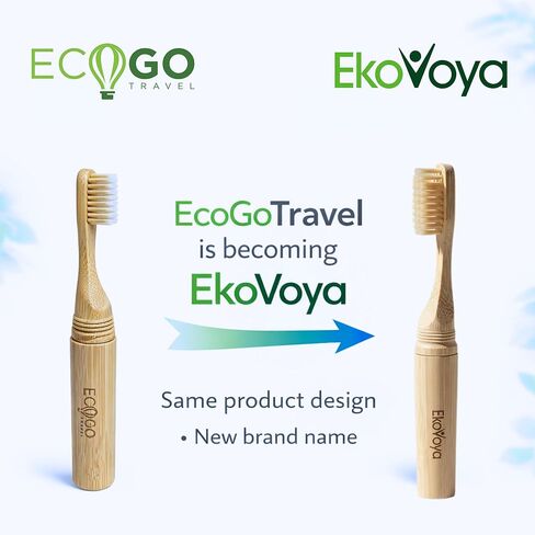 Bamboo Screwable Toothbrush with Case, 2-Piece Design, Soft BPA-Free Bristles, Natural Compact Travel Toothbrush for Camping & Daily Use in Saudi Arabia
